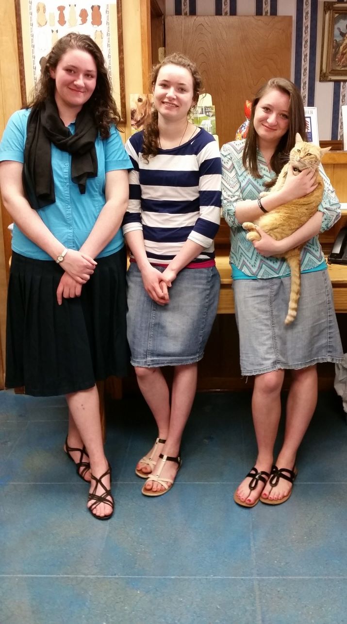 University Animal Clinic - Tyler TX - Dr. Schell's lovely girls who volunteer with us University Animal Clinic - Tyler TX - Dr. Schell's lovely girls who volunteer with us